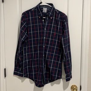 Brooks brothers non iron small LS navy regent fit